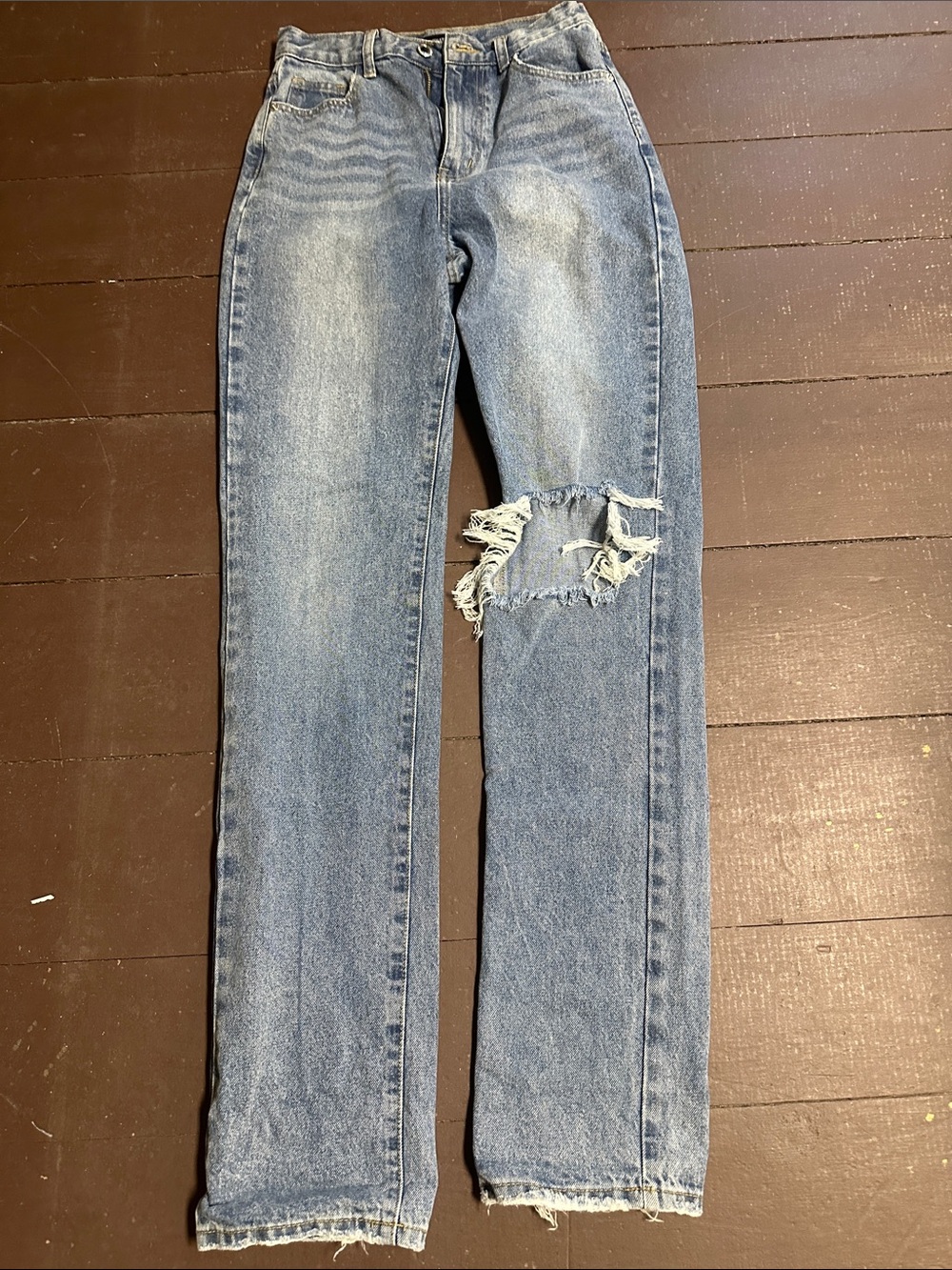 PrettyLittleThing Medium Blue High-Rise Jeans Size UK 8